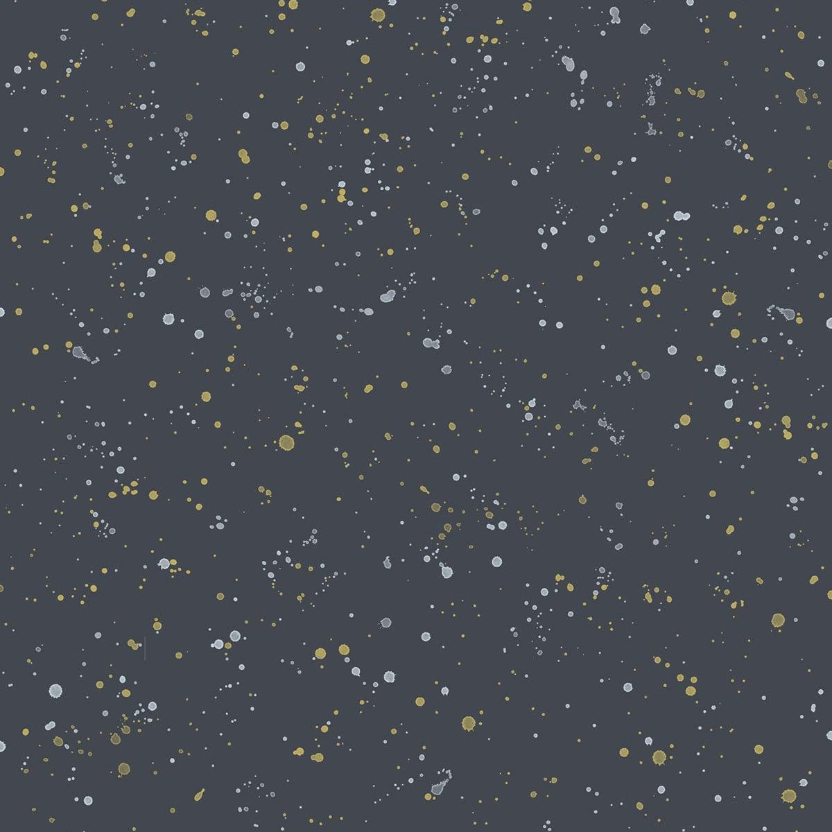 Seabrook Paint Splatter Midnight Blue And Metallic Gold Wallpaper ...