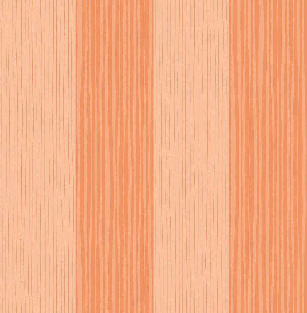 Seabrook Stripes Orange Wallpaper