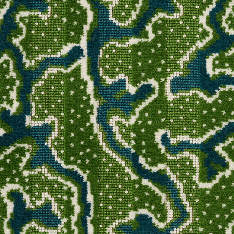 Schumacher Corail Velvet Emerald Fabric