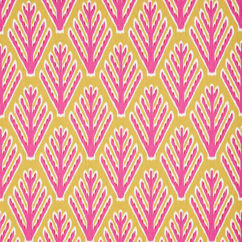Schumacher Bodhi Tree Yellow & Pink Fabric