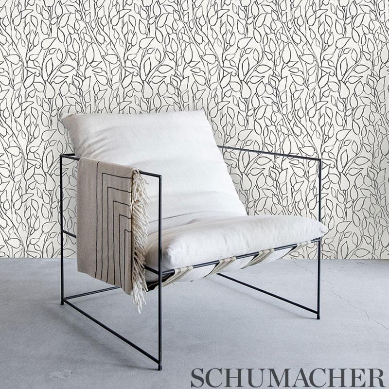Schumacher Solandra Vine Natural Wallpaper