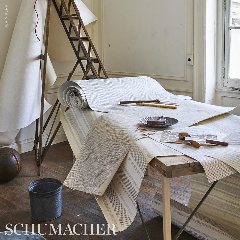 Schumacher Linen & Paperweave Natural Wallpaper