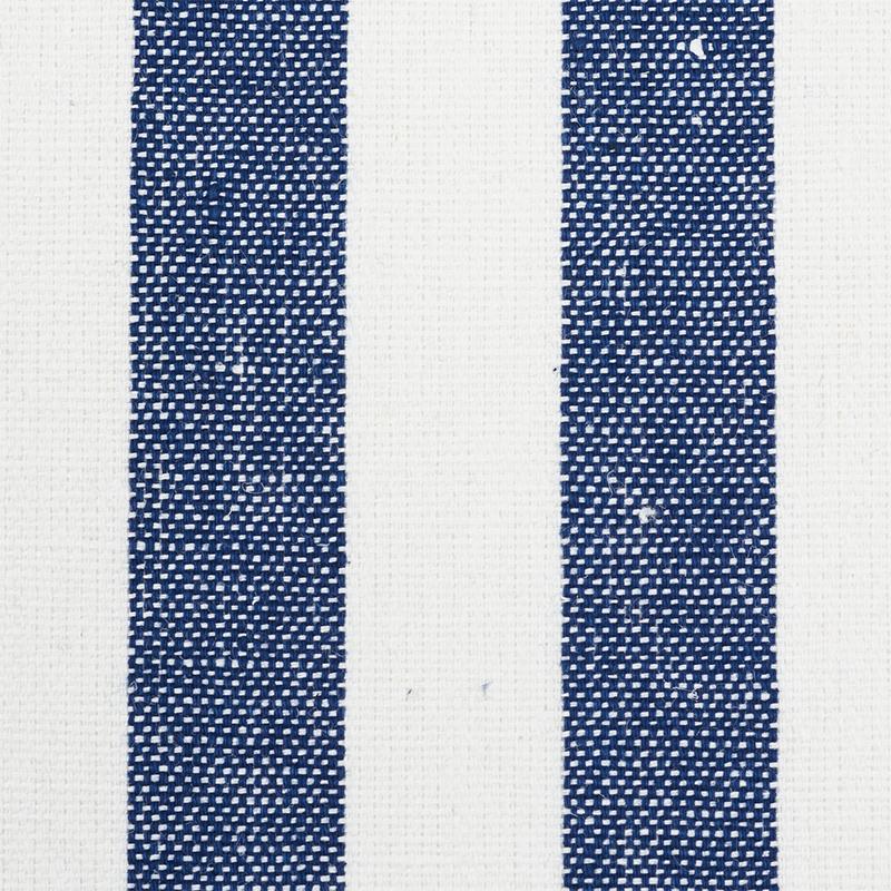 Schumacher Linen Stripe Indigo Wallpaper