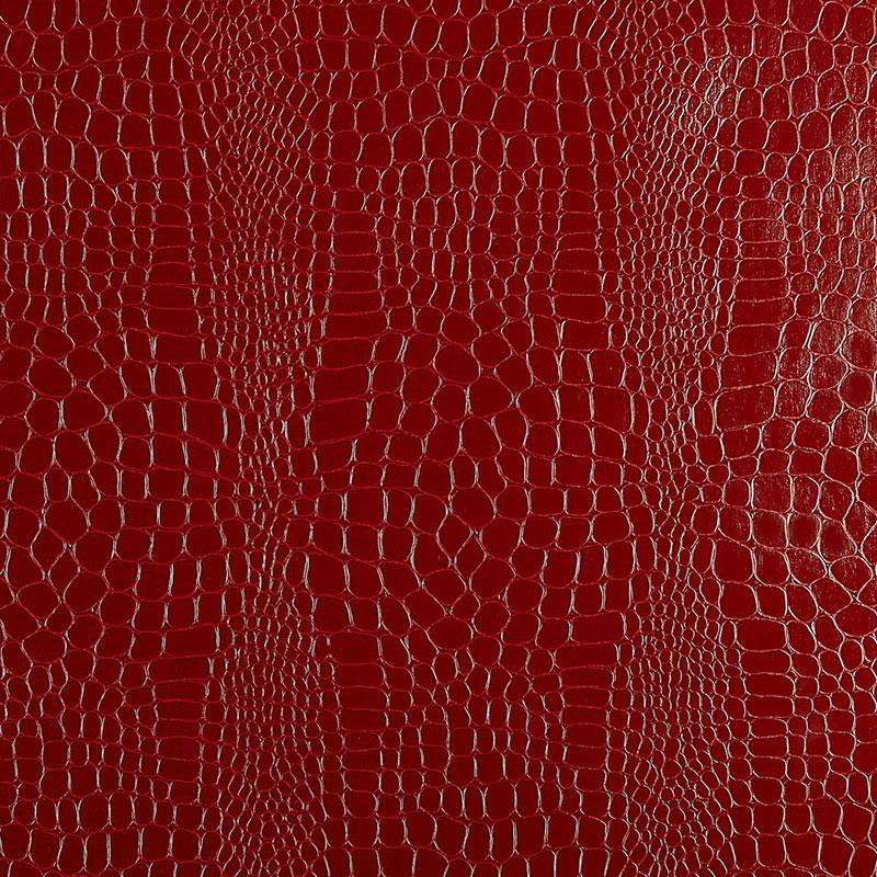 Schumacher Crocodile Crimson Wallpaper