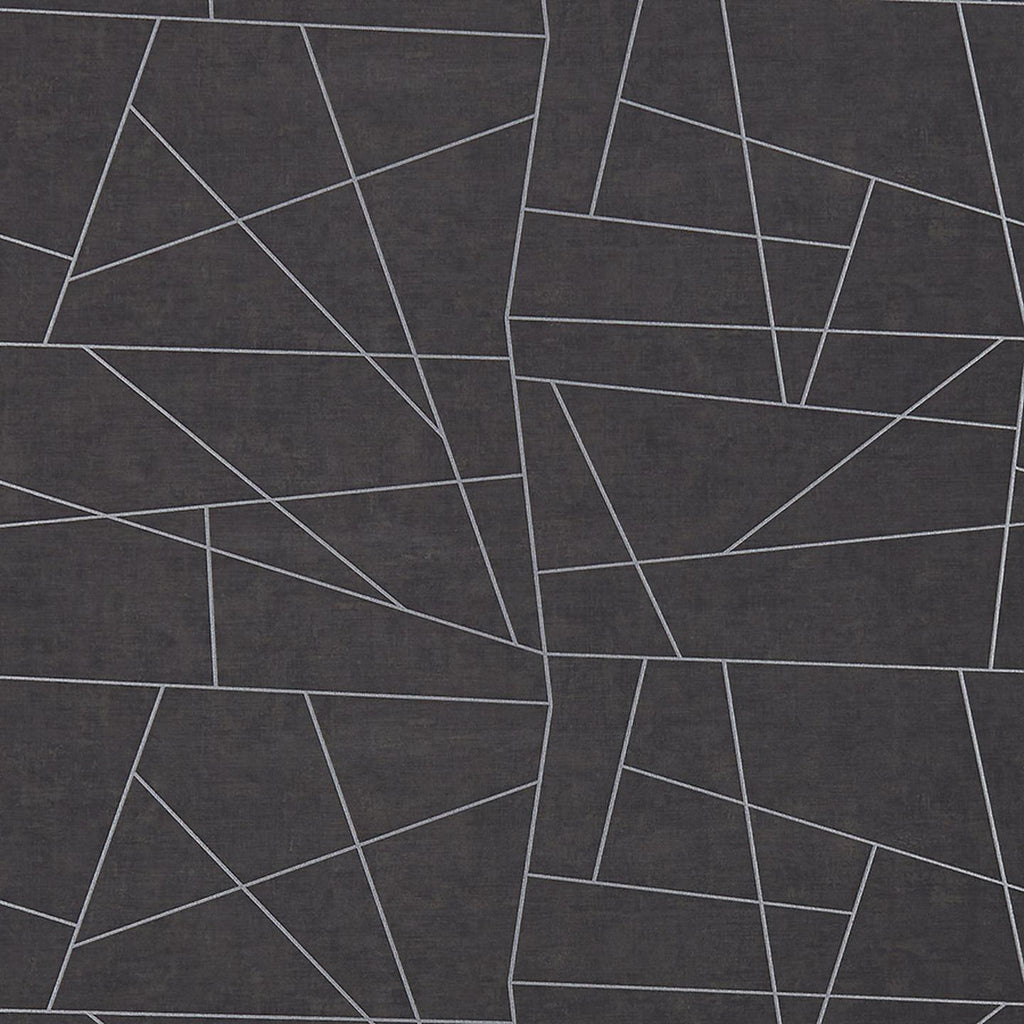 Phillip Jeffries Vinyl Abstract Charcoal Lines Wallpaper