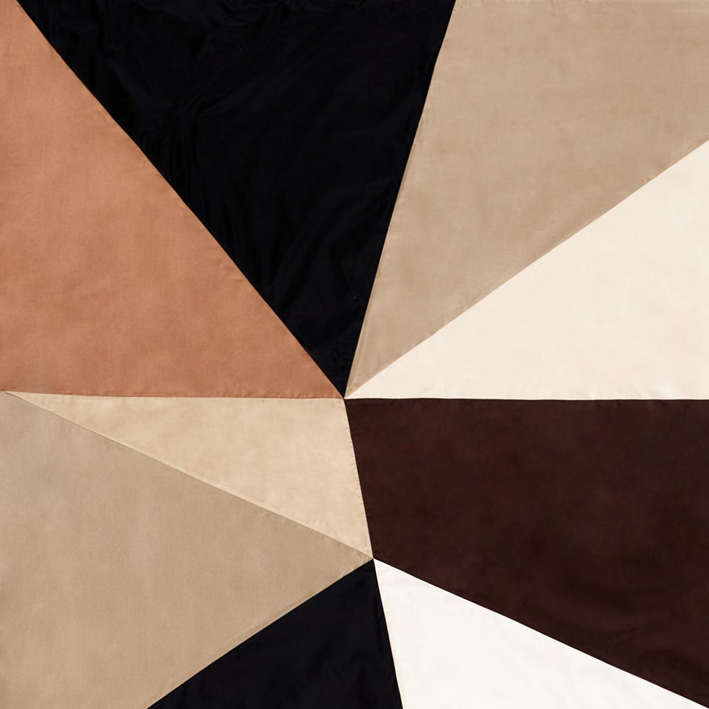 Schumacher Cubist Silk Panel Java Fabric