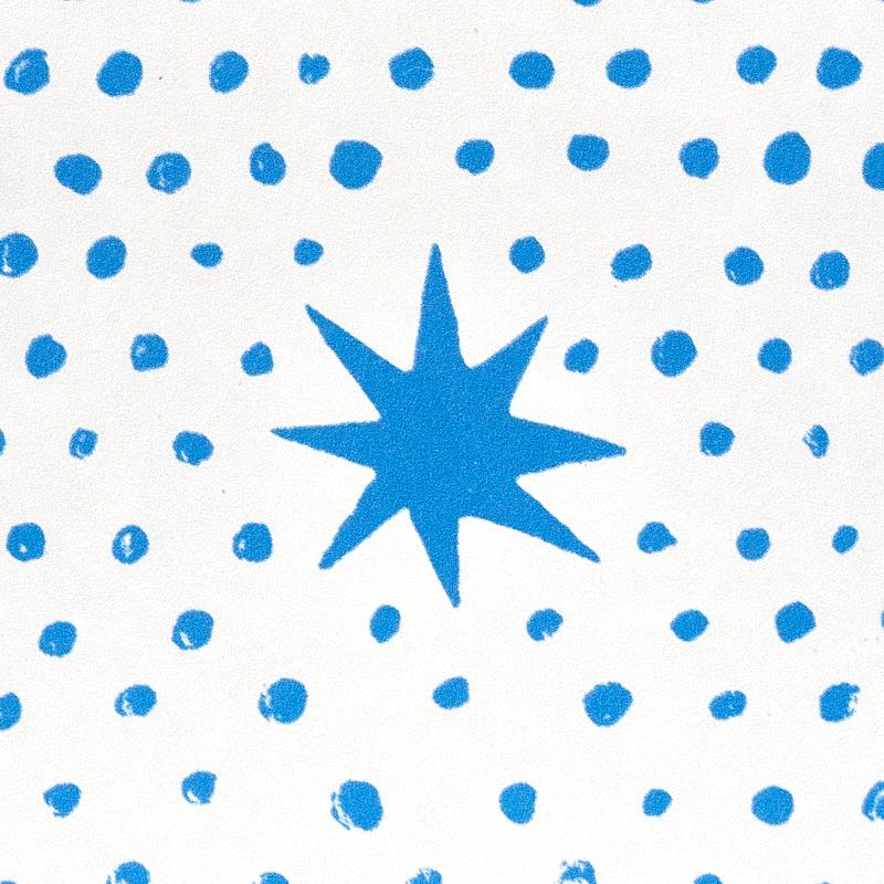 Schumacher Spot & Star Blue Wallpaper