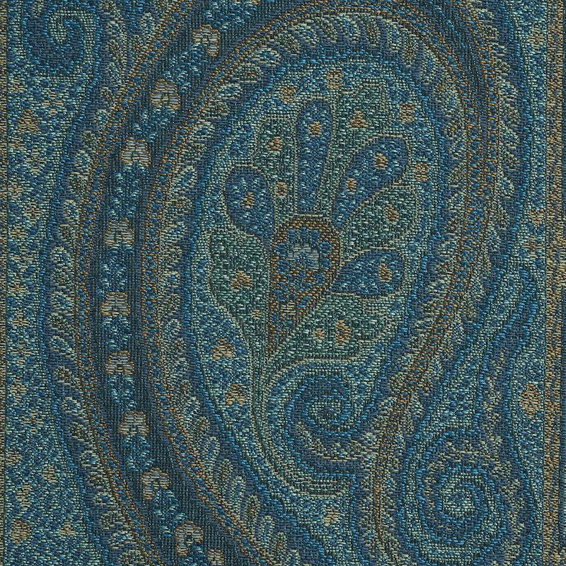 Schumacher Chatelaine Paisley Blue Fabric