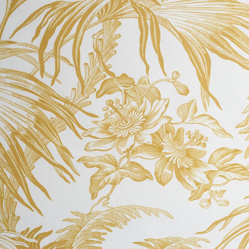 Schumacher Toile Tropique Gold Fabric