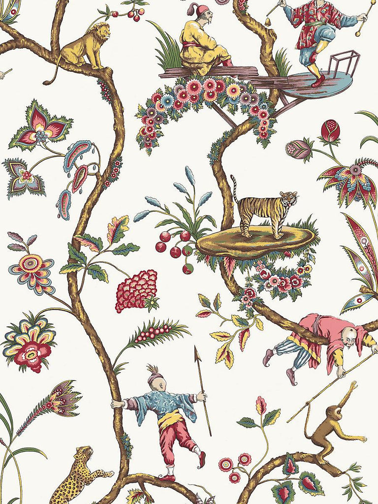 Scalamandre Chinoise Exotique - Removable White Wallpaper