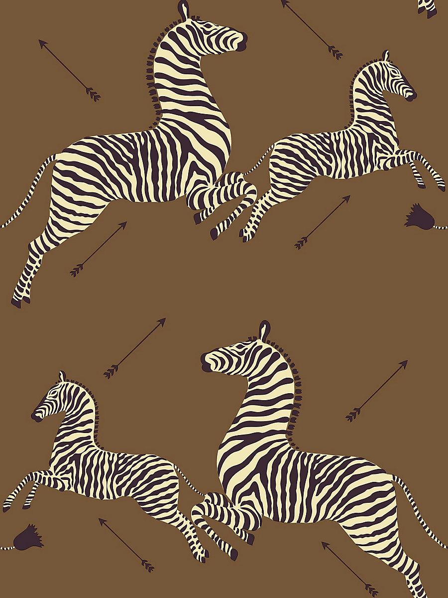 Scalamandre Zebras Removable Safari Brown Wallpaper DecoratorsBest