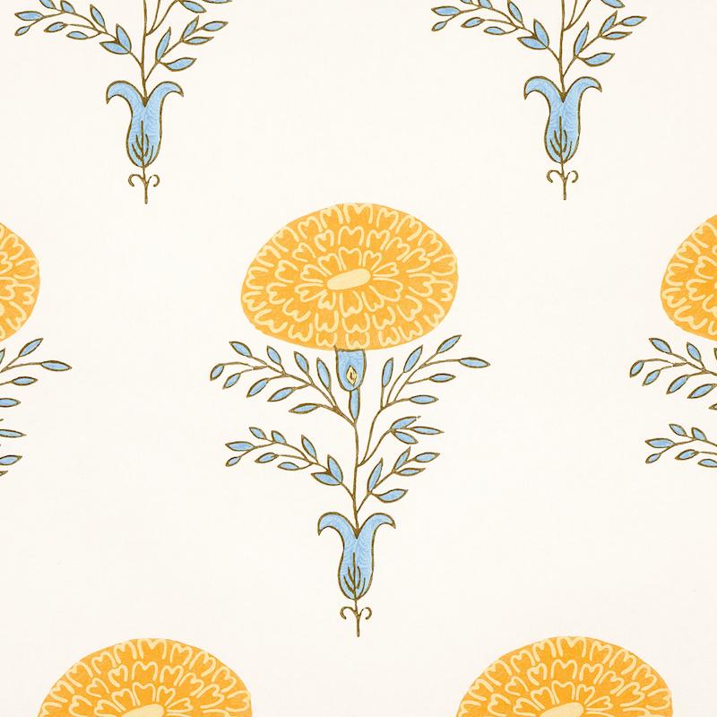 Schumacher Marigold Yellow Wallpaper