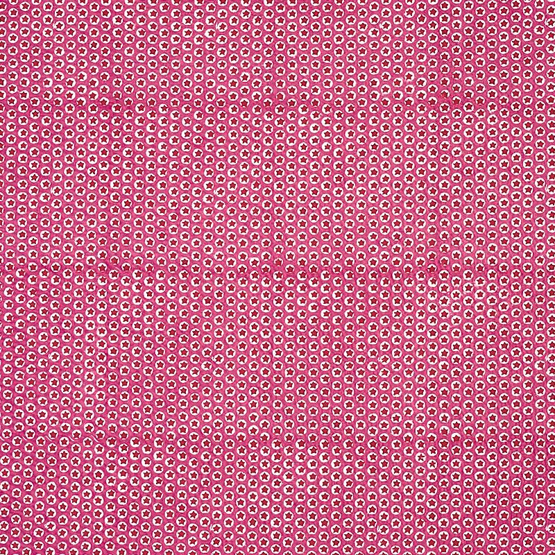 Schumacher Tuk Tuk Hand Block Print Pink Fabric