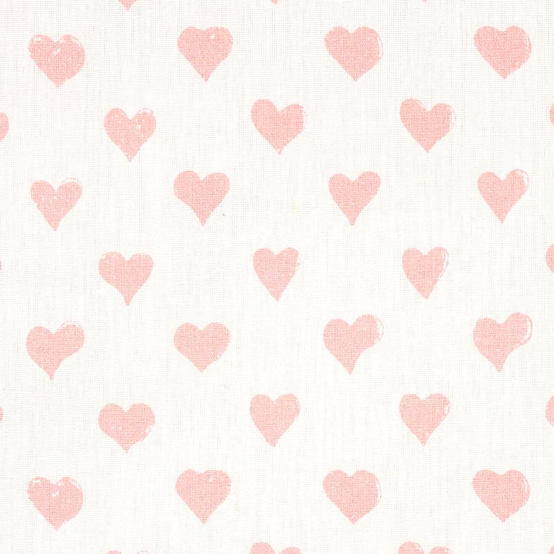 Schumacher Hearts Pink Fabric