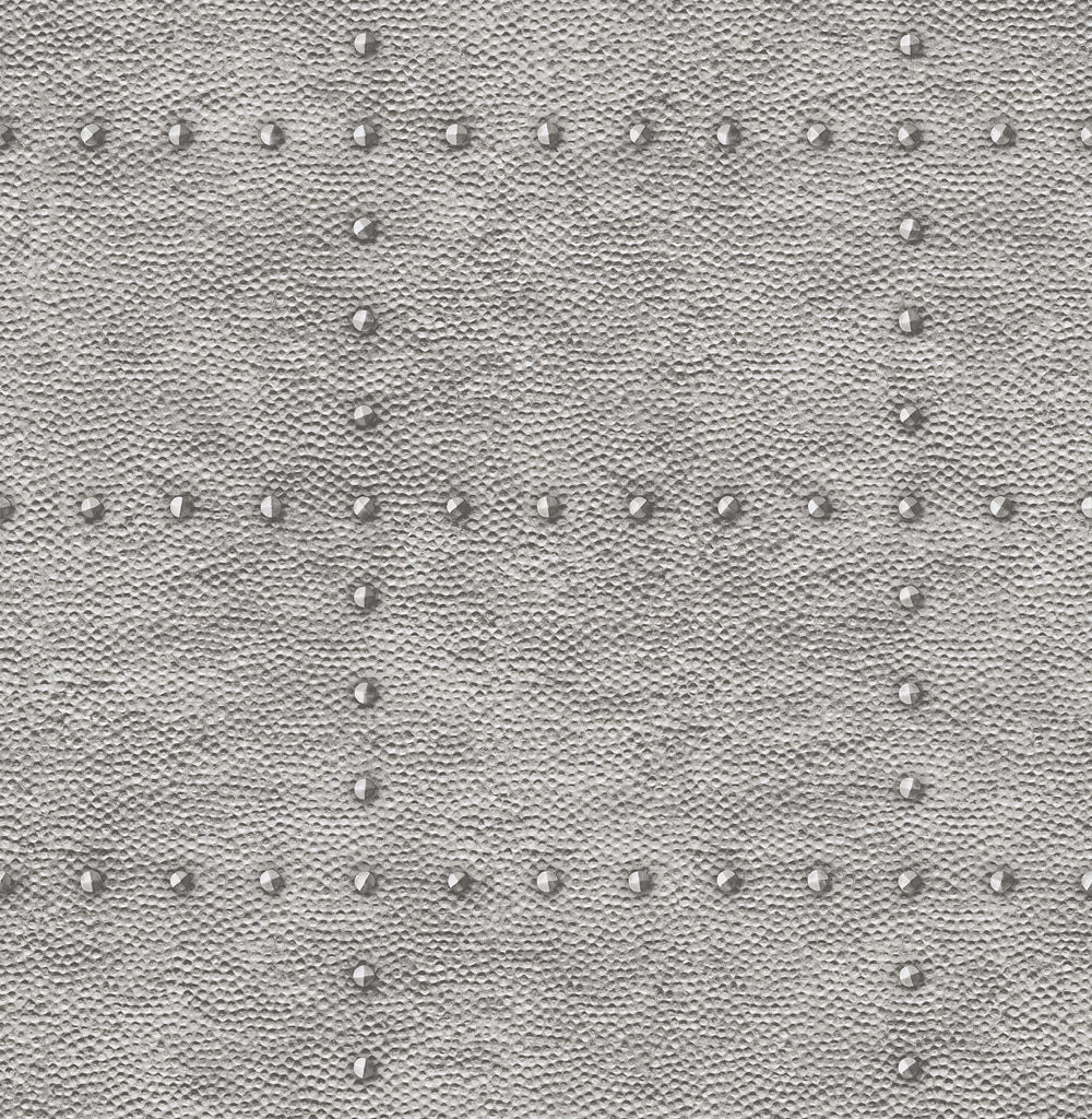 A-Street Prints Otto Hammered Metal Silver Wallpaper