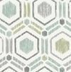 A-Street Prints Borneo Light Green Geometric Grasscloth Wallpaper