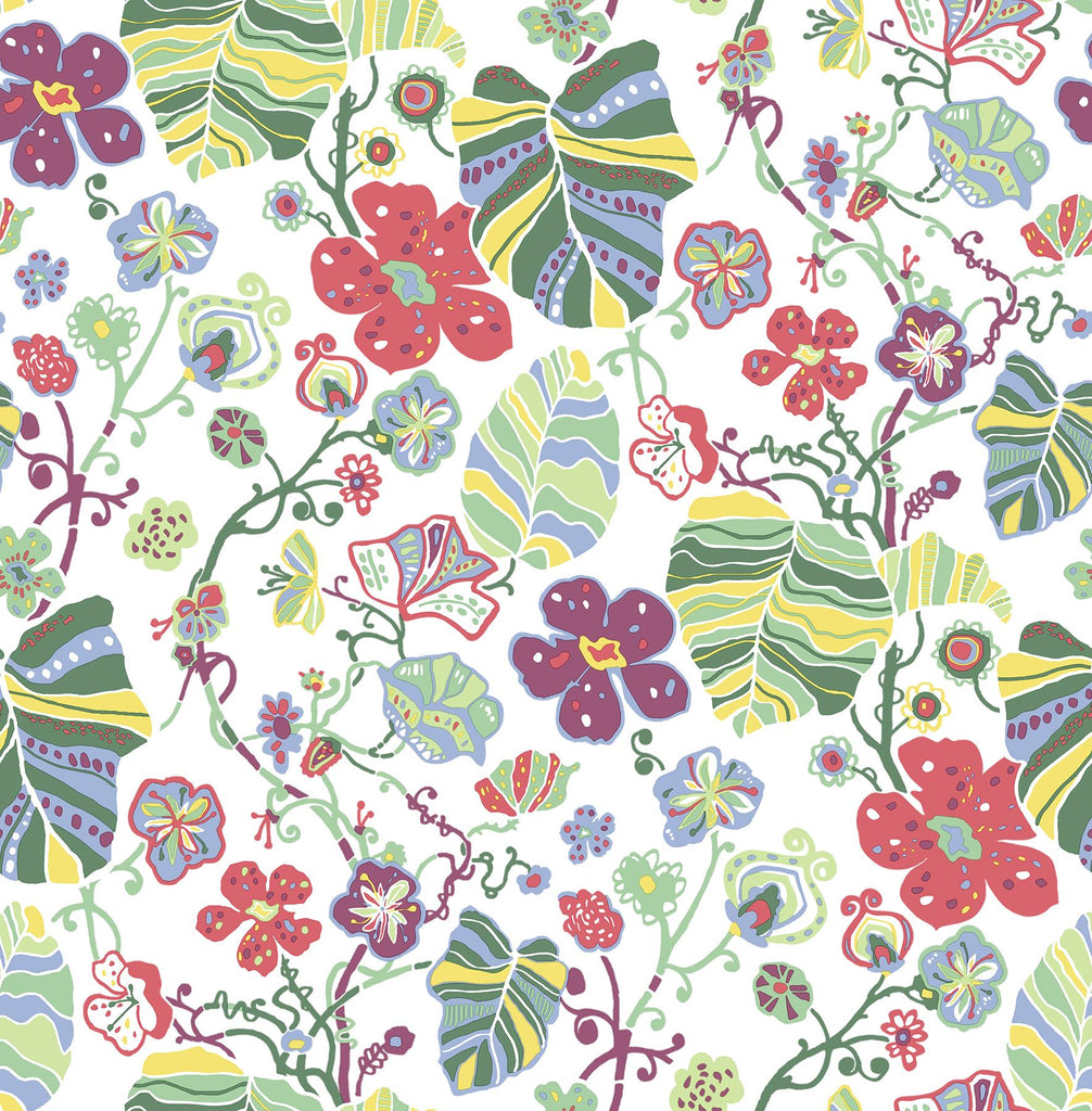 A-Street Prints Gwyneth Floral Multicolor Wallpaper