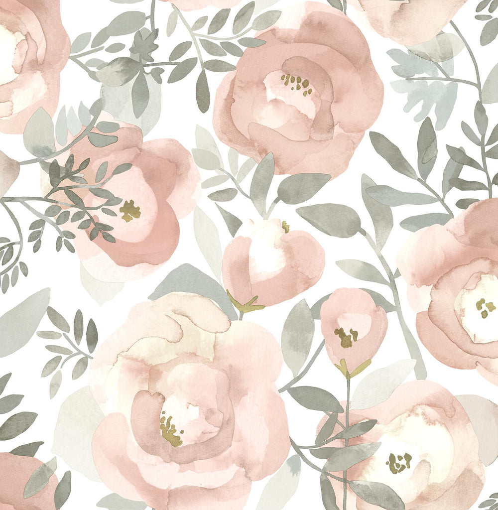 A-Street Prints Orla Floral Rose Wallpaper