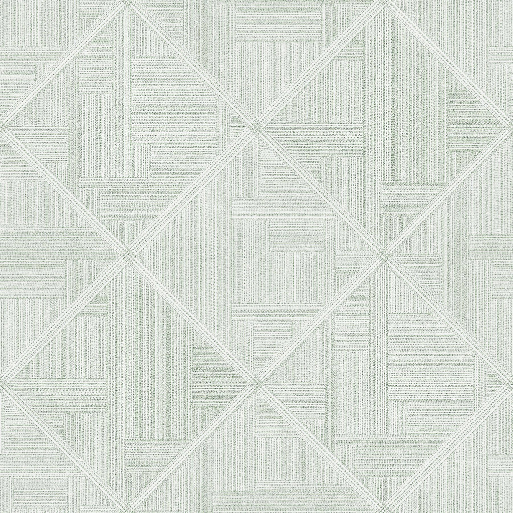 A-Street Prints Cade Geometric Green Wallpaper