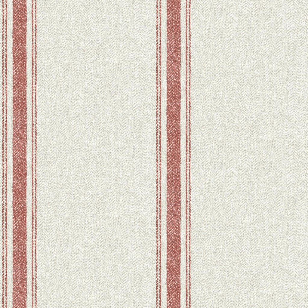 Brewster Home Fashions Linette Burnt Sienna Fabric Stripe Wallpaper