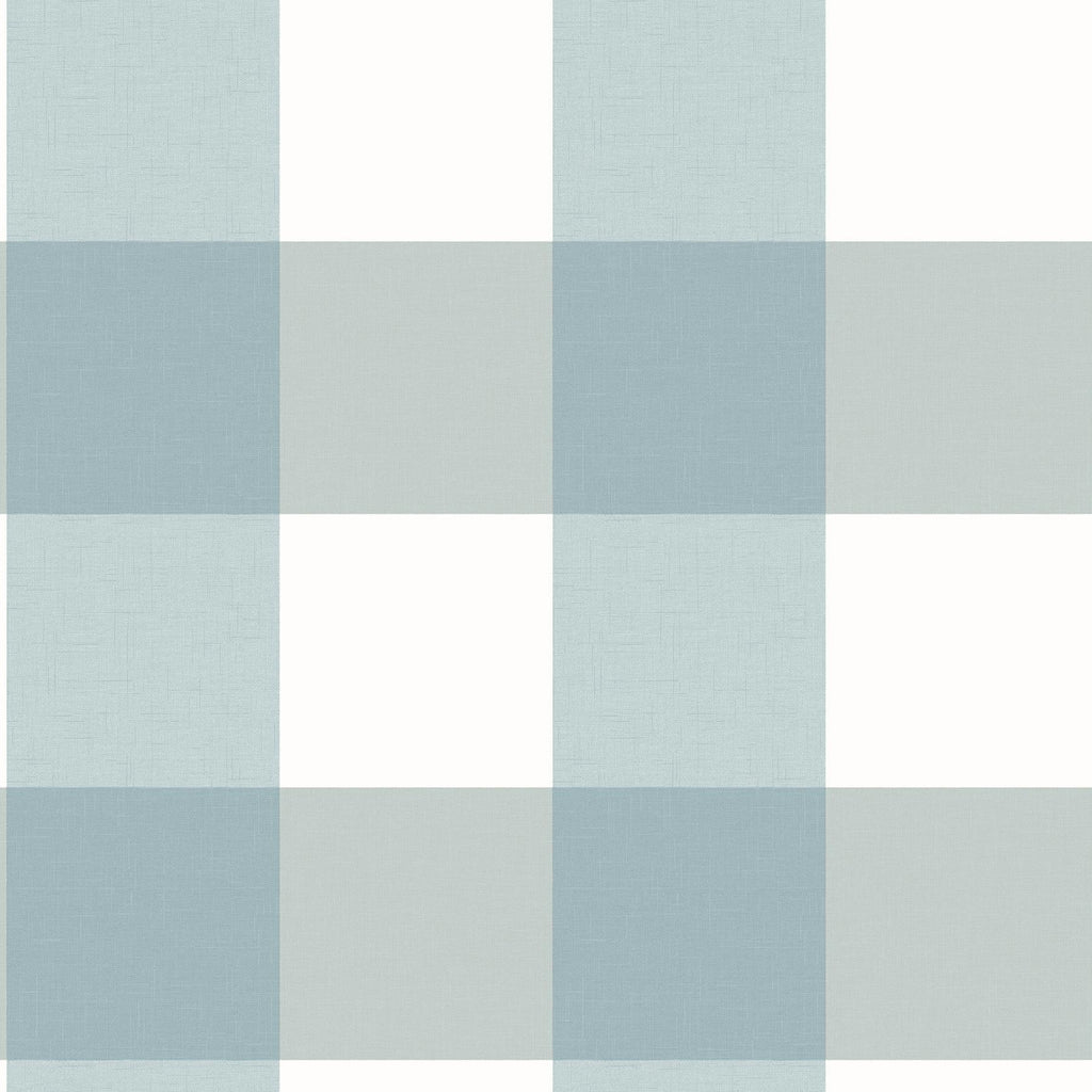 Brewster Home Fashions Amos Teal Gingham Wallpaper