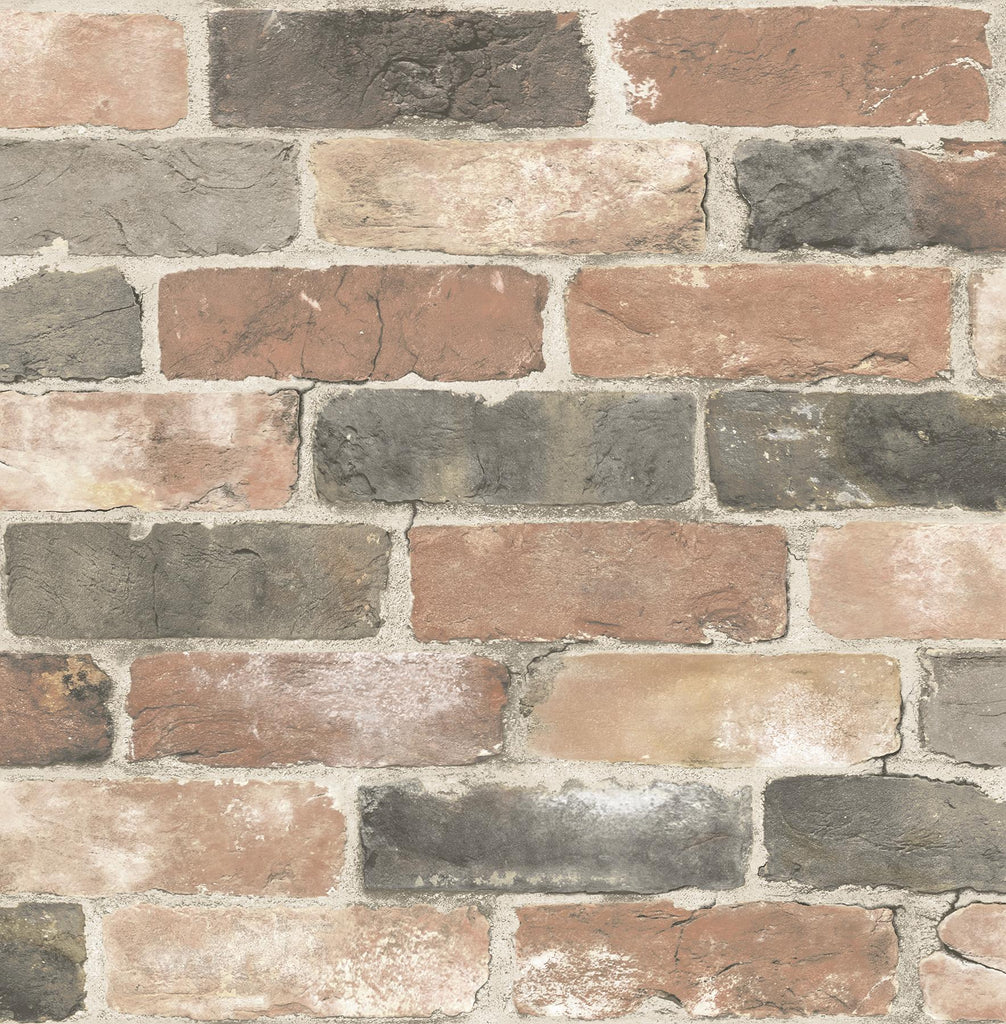 Brewster Home Fashions Cody Reclaimed Bricks Red Wallpaper