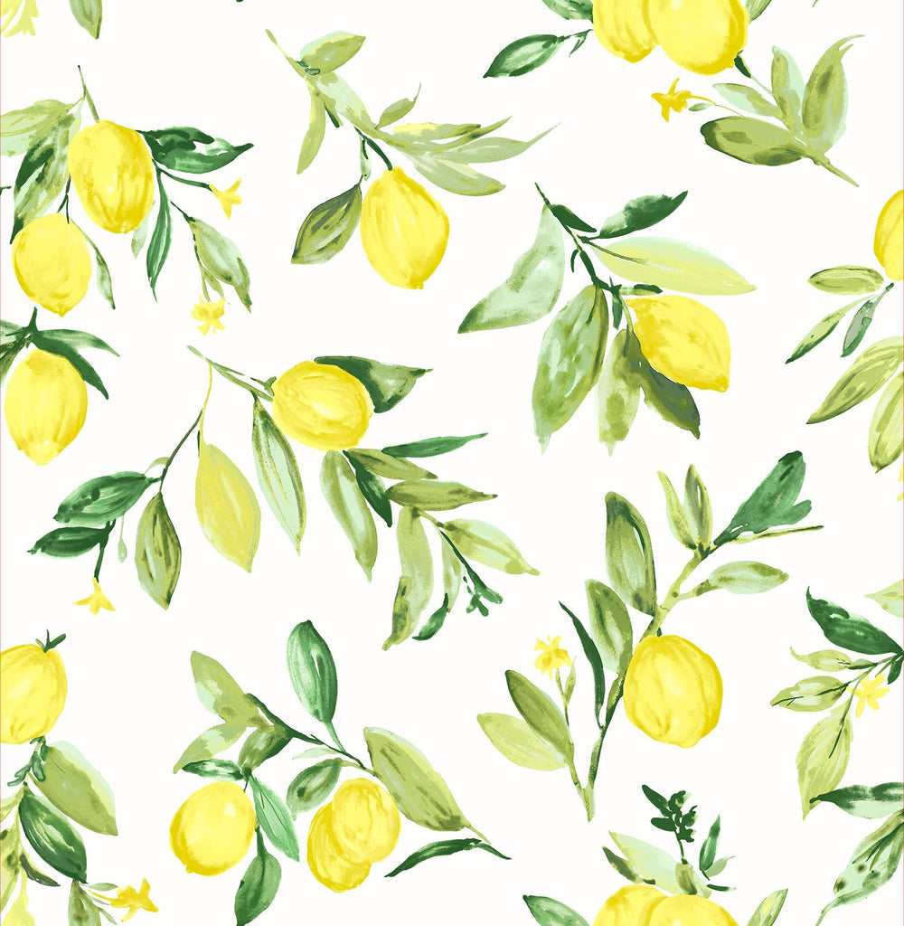 Brewster Home Fashions Limon Chartreuse Fruit Wallpaper