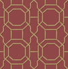 Brewster Home Fashions Rumi Red Trellis Wallpaper