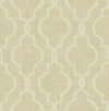 Brewster Home Fashions Geometric Jute Gold Quatrefoil Wallpaper