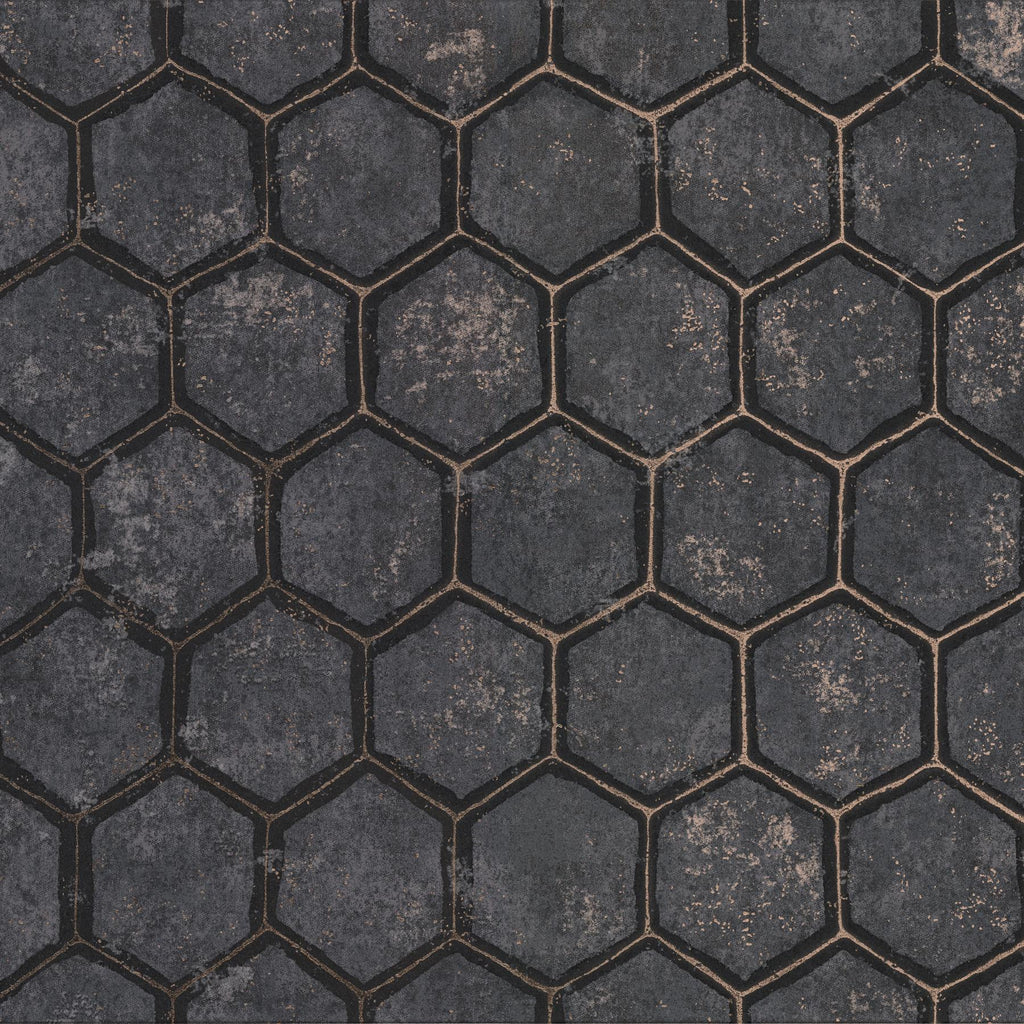 Brewster Home Fashions Starling Honeycomb Charcoal Wallpaper