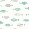 Brewster Home Fashions Key West Teal Sea Fish Wallpaper