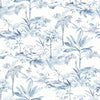 Brewster Home Fashions Lagoon Blue Scenic Island Wallpaper