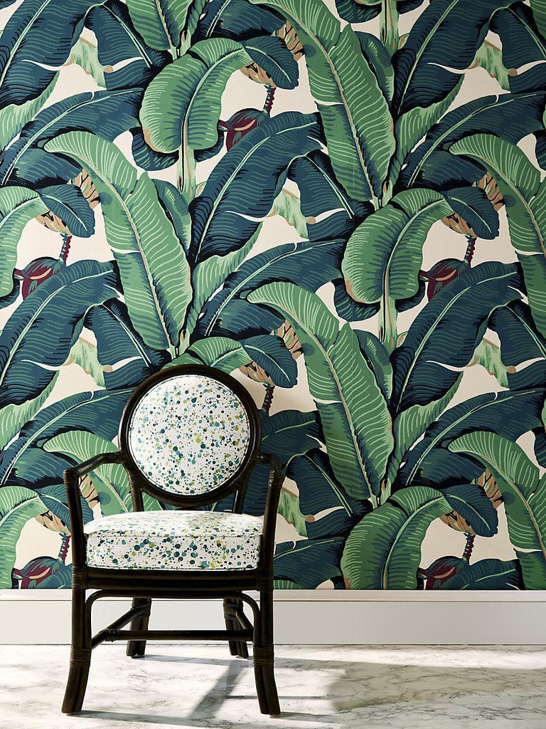Hinson Hinson Palm - Wide Width Green Wallpaper