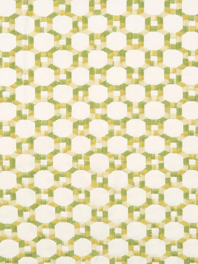 Hinson Island Trellis Green Fabric