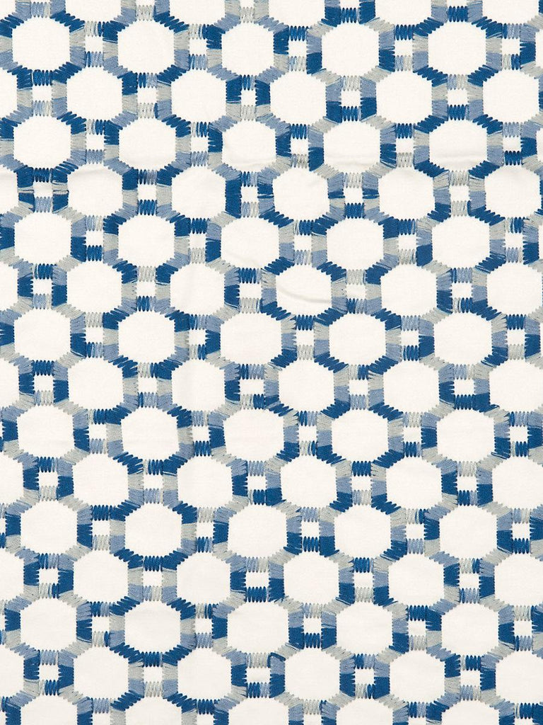 Hinson ISLAND TRELLIS BLUE Fabric