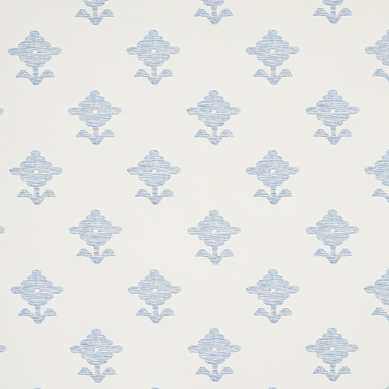 Schumacher Rubia Blue Wallpaper
