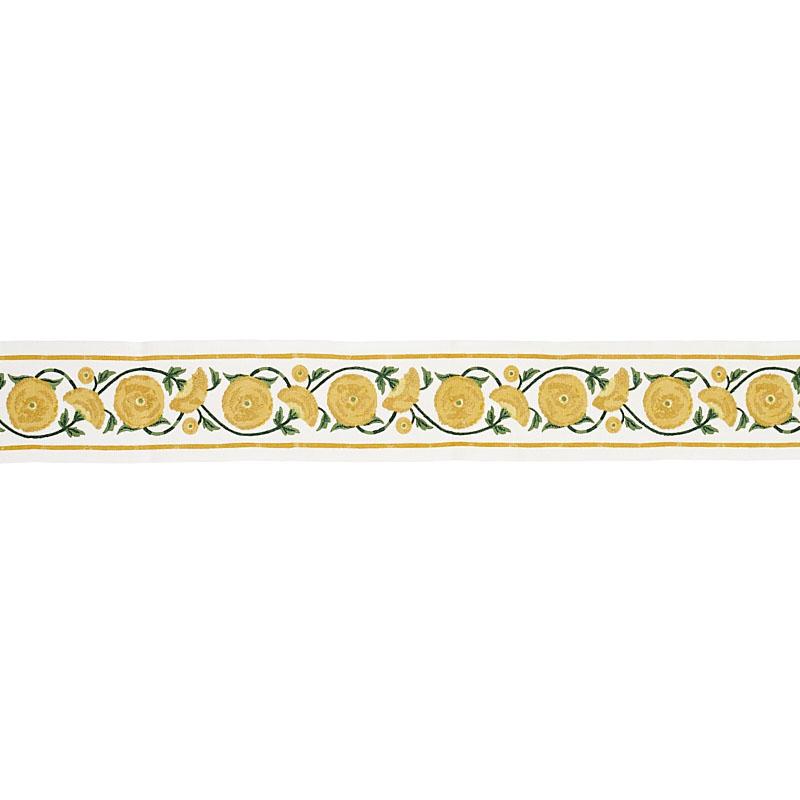 Schumacher Saranda Flower Embroidery Tape Marigold Trim