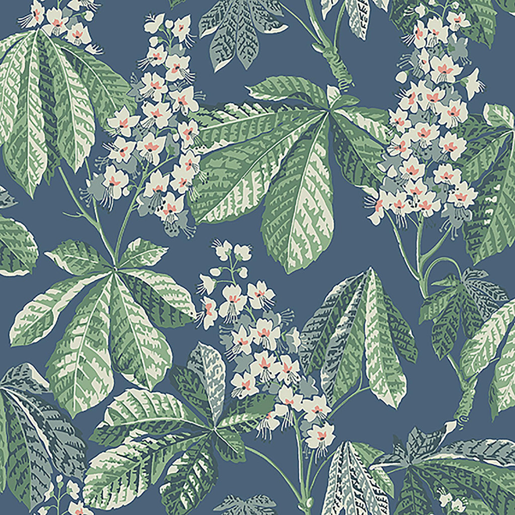 Brewster Home Fashions Chestnut Blossom Floral Slate Wallpaper