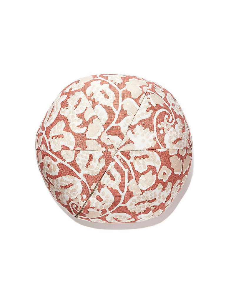 Scalamandre Maiden Floral Sphere - Terracotta Pillow