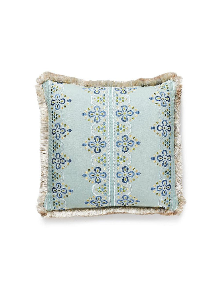 Scalamandre Imogen Embroidery 18X18 Seabed Pillow