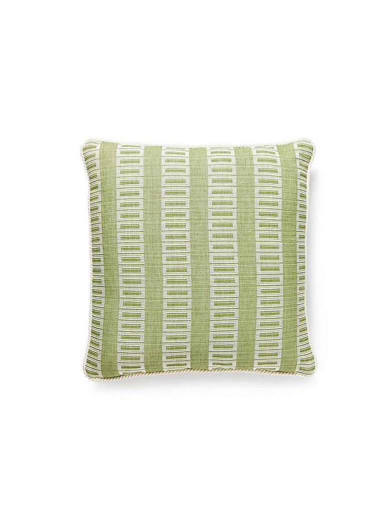 Scalamandre Lark Stripe 18X18 - Grass Pillow