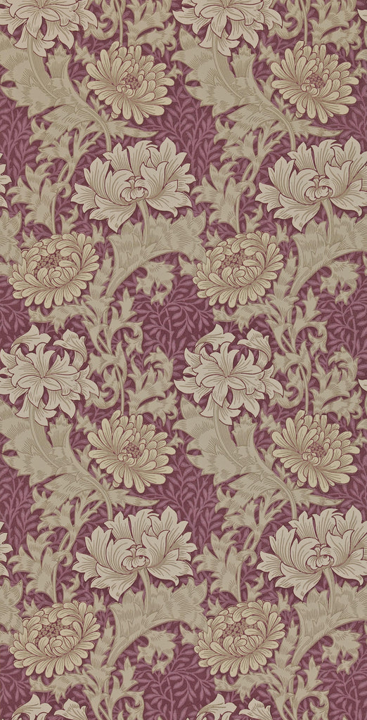 Morris & Co Chrysanthemum Wine Wallpaper
