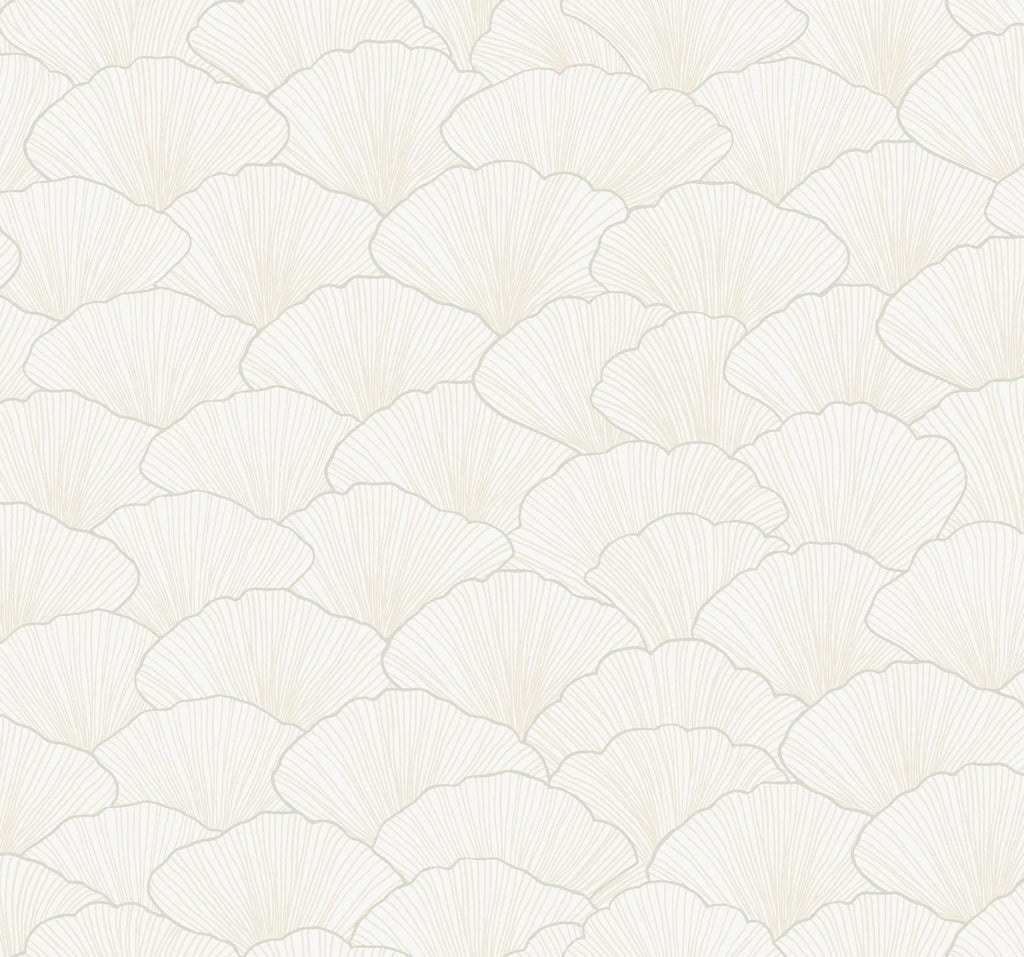 Candice Olson Luminous Ginkgo White/Cream Wallpaper