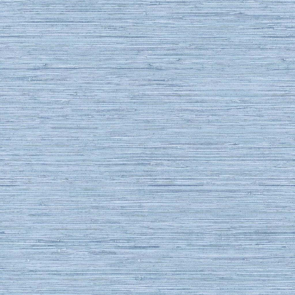 Ashford House Horizontal Grasscloth light blue/medium blue/grey Wallpaper
