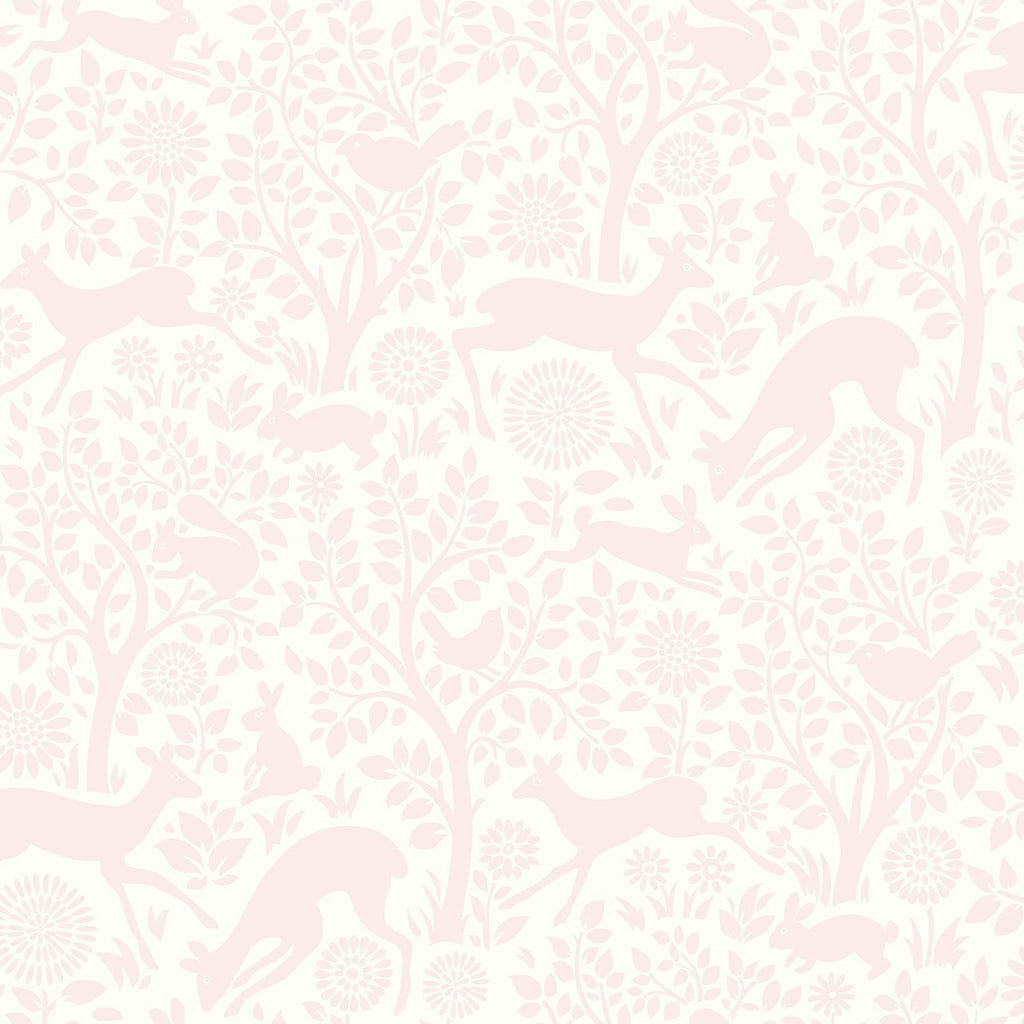 Brewster Home Fashions Anahi Light Pink Forest Fauna Wallpaper
