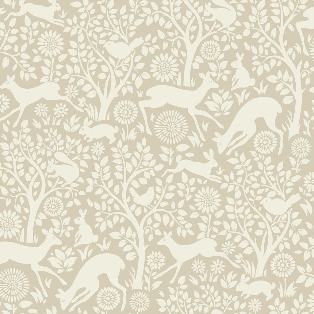 Brewster Home Fashions Anahi Forest Fauna Neutral Wallpaper