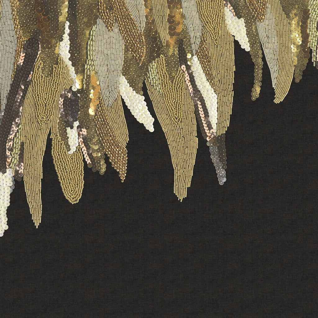 Brewster Home Fashions Right Fancy Feather Black Wall Mural