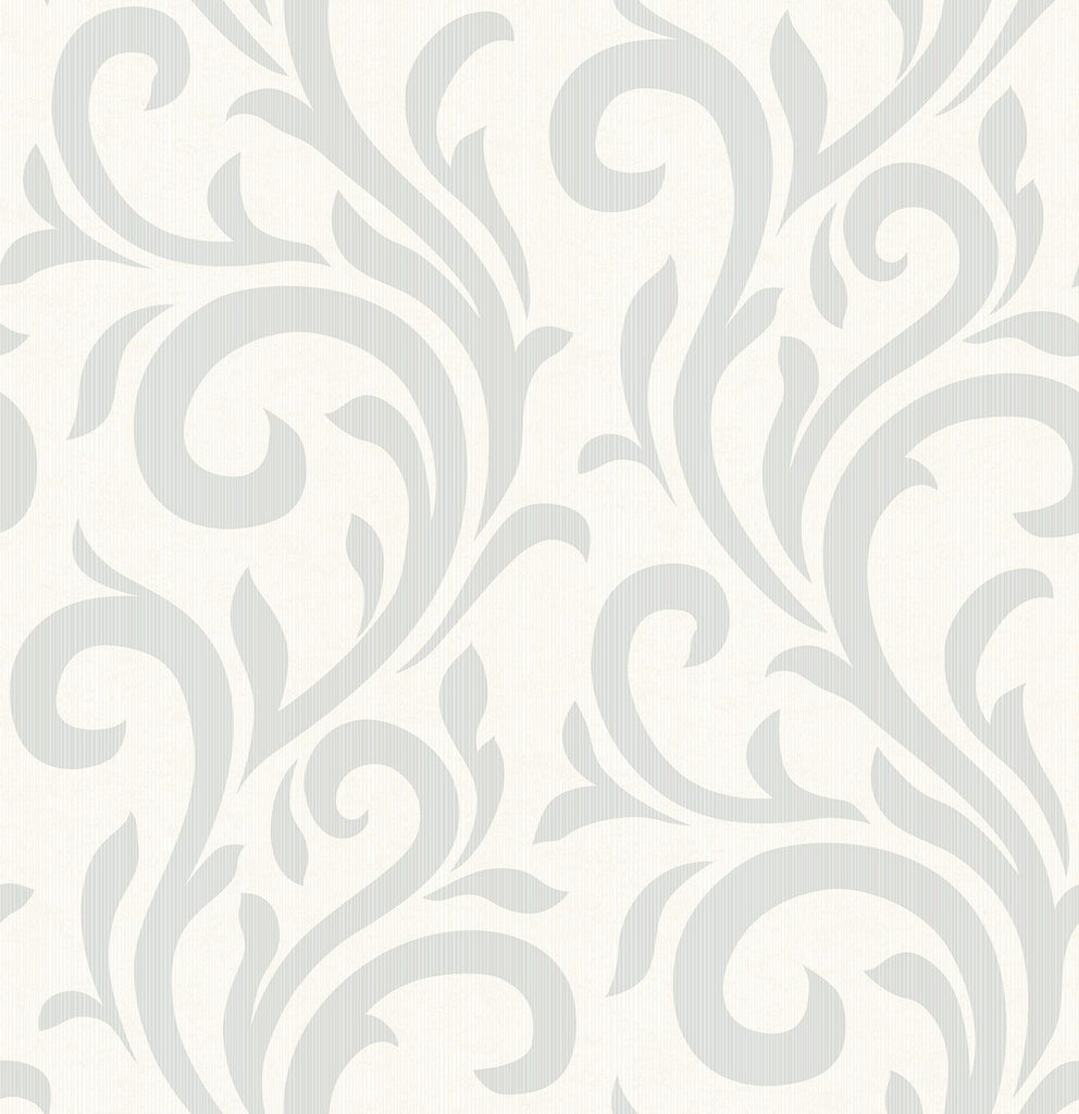 Brewster Home Fashions Bletilla Scroll Teal Wallpaper