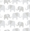 Brewster Home Fashions Grey Elephant Parade Peel & Stick Wallpaper