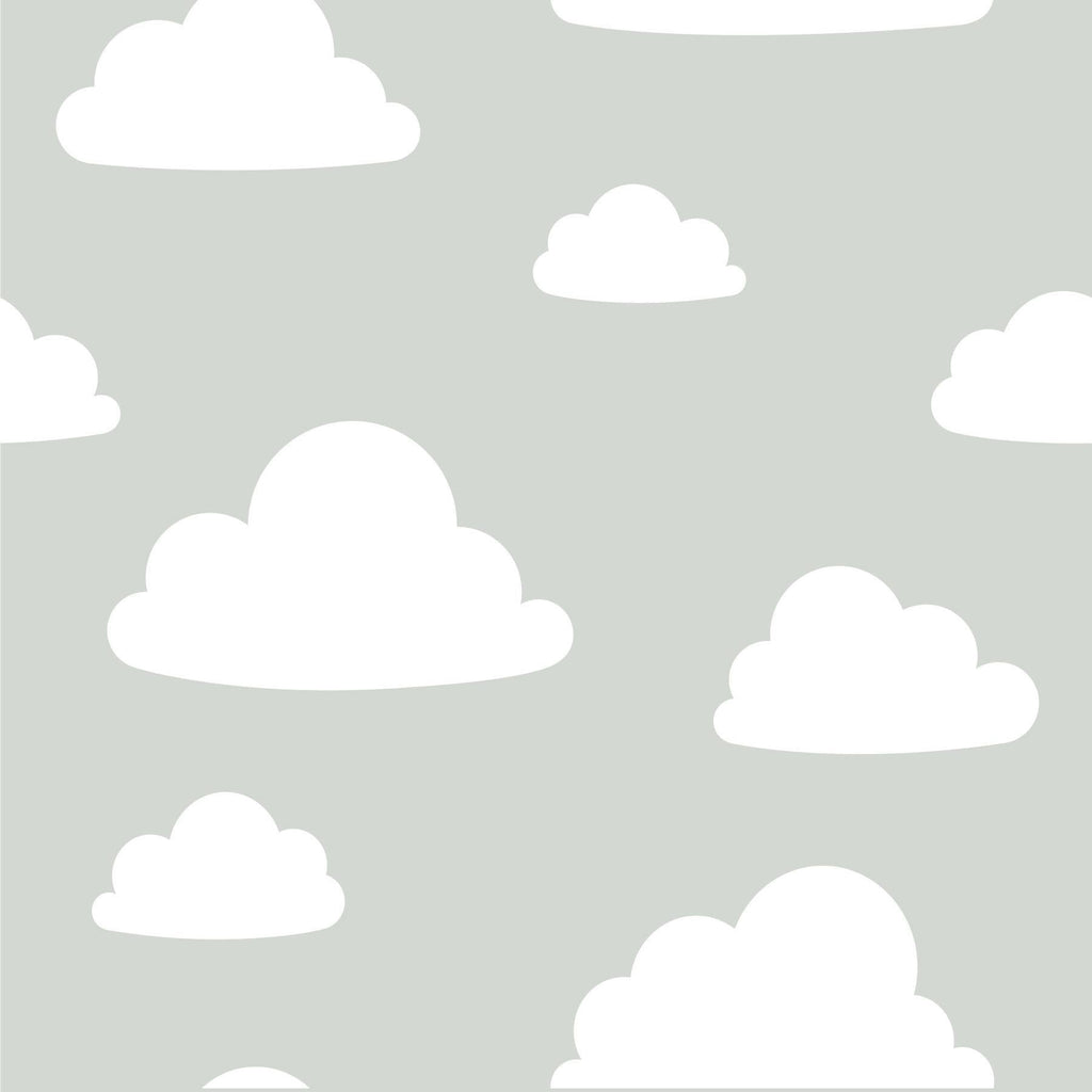Brewster Home Fashions Clouds Grey Peel & Stick Wallpaper